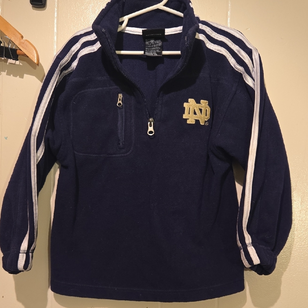 adidas Kids Navy and White Fleece Jacket